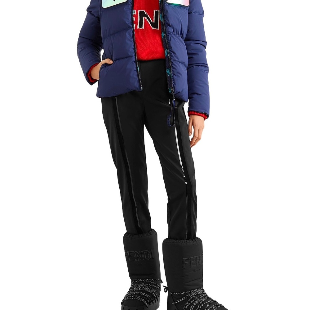 Fendi Stirup Black Paneled Ski Pants